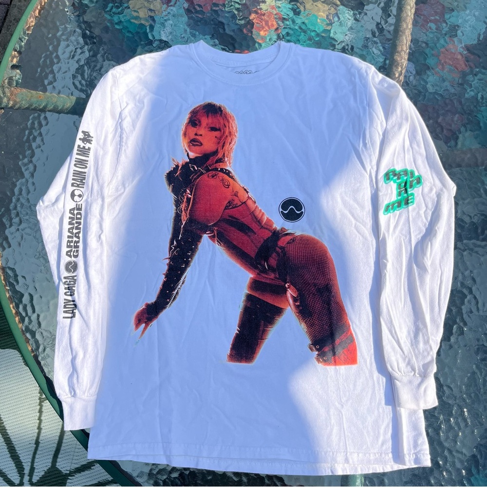 Rain On Me Long Sleeve Graphic Tee- Lady Gaga Ft. Ariana Grande